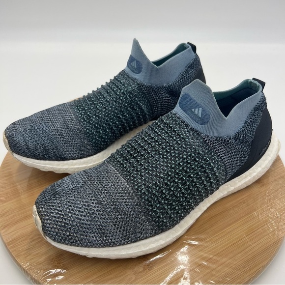 Adidas Ultra Boost Laceless Parley Raw Grey Carbon Blue Spirit CM8271 Mens 8 - Picture 8 of 14